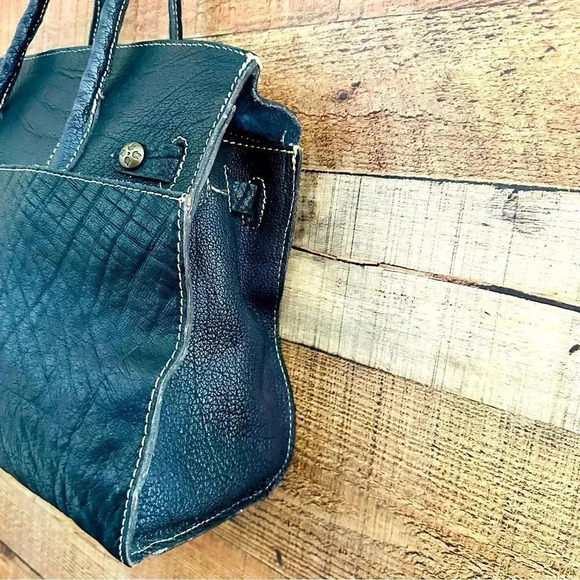 Patricia Nash Rodano Heavy Grain Pebbled Leather Satchel - Picture 4 of 10